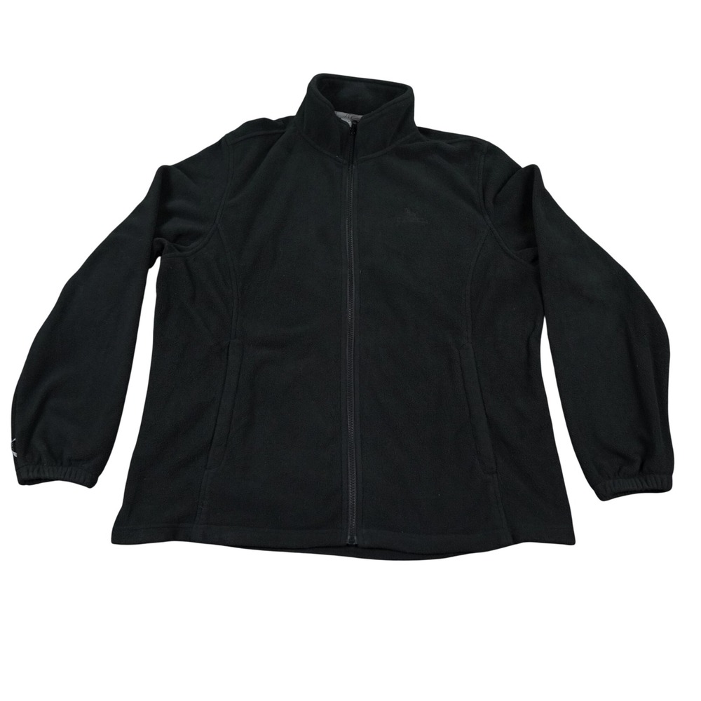 Camel Fleece Jacket Men XXL Black Full Zip Outdoor Liner Logo Z9W1ZQ121